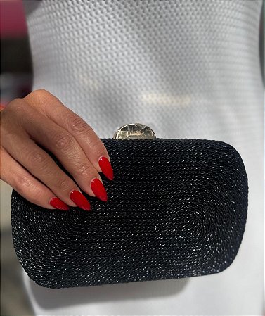CLUTCH CORDA PRETO