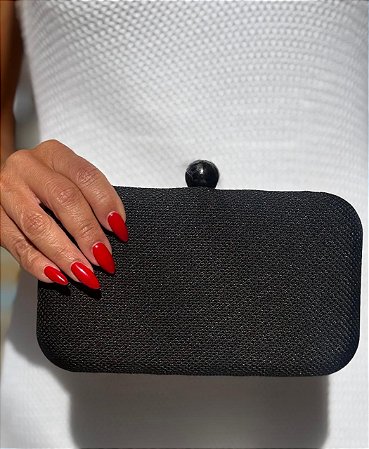 CLUTCH TECIDO TELA PRETO