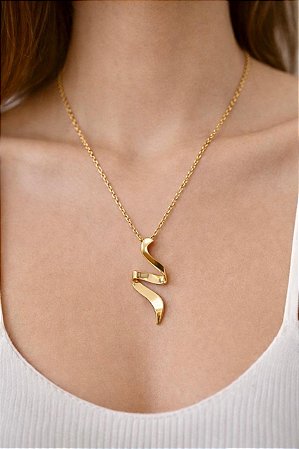 COLAR SERPENTE LISA DOURADA 60CM