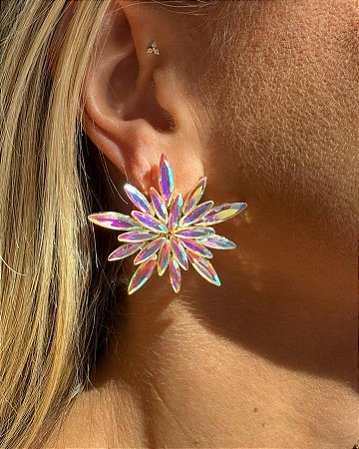 BRINCO RAIOS REFLEXO DOURADO