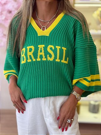 BLUSA BRASIL OVER SIZE VERDE