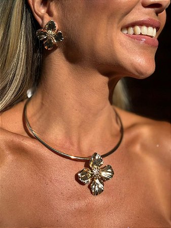 CONJUNTO ARO FLOR DOURADO