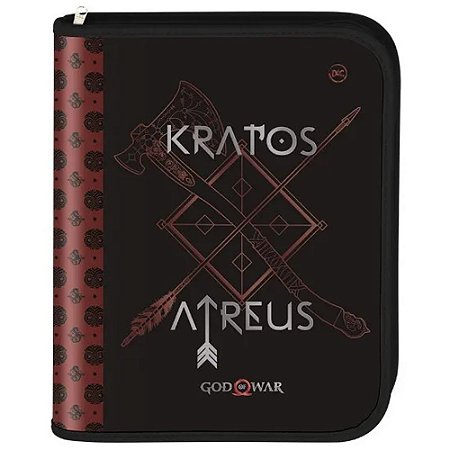 Fichário Universitário Com Zíper God Of War Dac