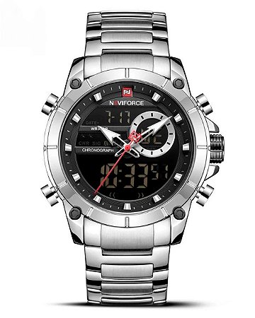 Relógio Masculino Naviforce 9163 De Luxo Analógico Digital Original