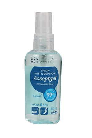 ÁLCOOL SPRAY ASSEPTGEL CLOREXIDINA ORIGINAL 60 ML