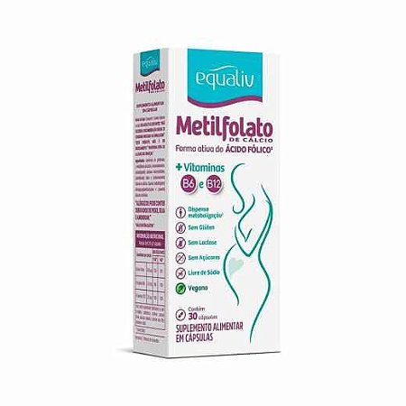 Metilfolato de Cálcio - 30 cápsulas - Equaliv