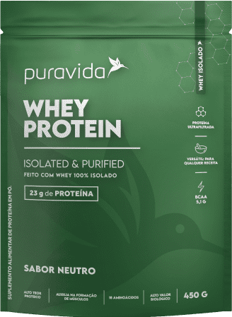 Whey protein -  Puravida - 100% Whey Isolado - neutro - 450g