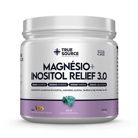Magnésio + Inositol Relief 3.0 - Sabor Camomila, Laranja e Lavanda - 350g - TRUE SOURCE