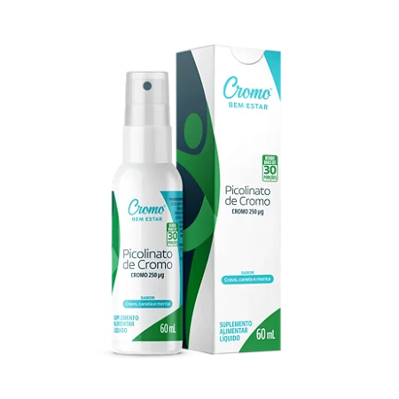Picolinato De Cromo Spray  60 ML  - Cromo Bem Estar