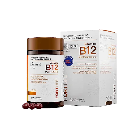 Vitamina B12 Metilcobalamina - 60 cápsulas gelatinosas - FORTLIFE