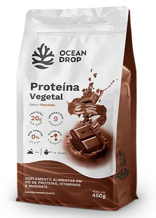 Proteína Vegetal - Chocolate - 450g - Ocean Drop