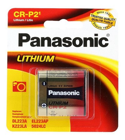 Pilha CR-P2 223A Lithium Panasonic - CR-P2PA/1B 6V