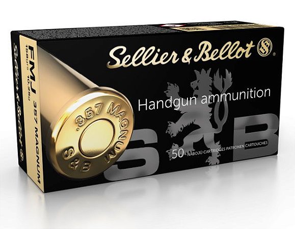 Munição Sellier & Bellot 357 Magnum FMJ 158gr Cx. 50un