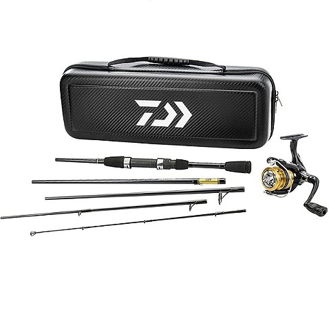 Kit Daiwa Carbon Case Vara e Molinete Sweepfire 1,9m Ambidestro