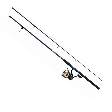 Kit Daiwa D-Wave Água Salgada Vara e Molinete 2,1m Ambidestro