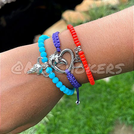 Mix Pulseiras Heart Horse