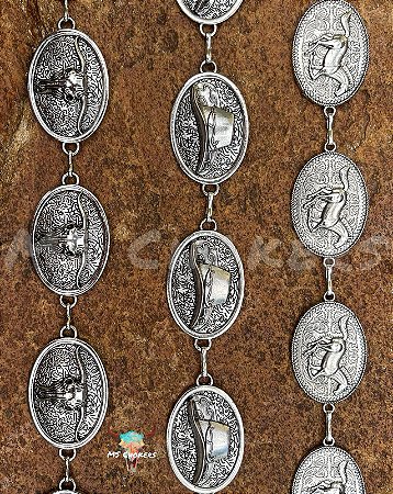 Cinto Country de Conchos - Prata