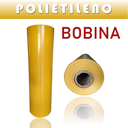 BOBINA DE POLIETILENO AMARELO - 70CM x 200 METROS