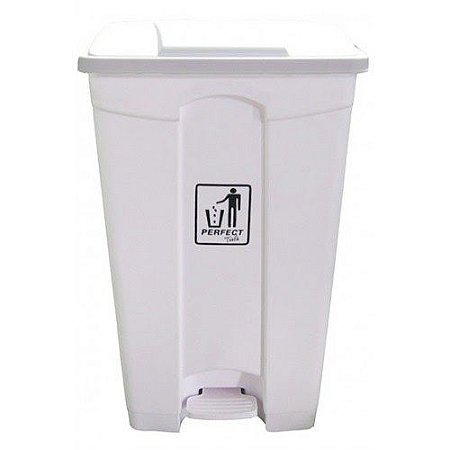 LIXEIRA C/ PEDAL PERFECT 100L BRANCA