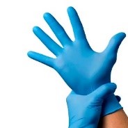 LUVA NITRÍLICA AZUL SEM PÓ