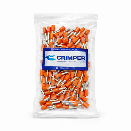 Terminal Ilhós Pino Tubular 4,0mm² CT3609 Nylon – 100un Crimper