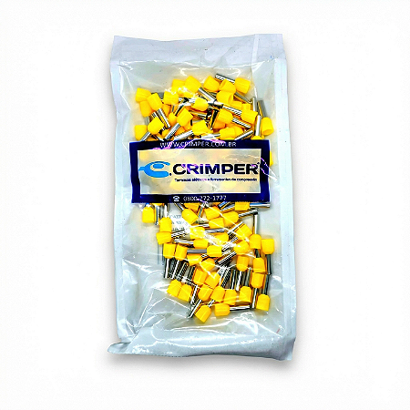 Terminal Ilhós Pino Tubular 6,0mm² CT3810 Nylon – 100un Crimper