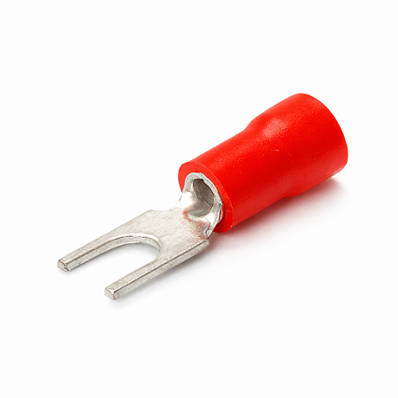Terminal Forquilha Vermelho M4 0,25 a 1,6mm² FR2464-C – 50un Crimper