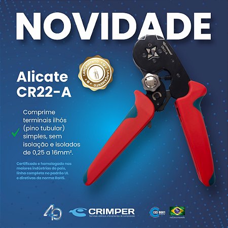 Alicate CRIMPER Terminal Ilhós Cr22-A