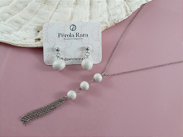 Conjunto Perolado - Pérolas e Franja