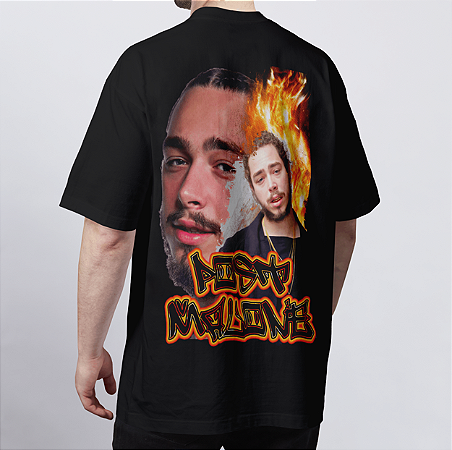 CAMISETA OVERSIZED PRETA POST MALONE
