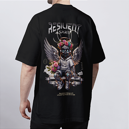CAMISETA OVERSIZED PRETA RESILIENT