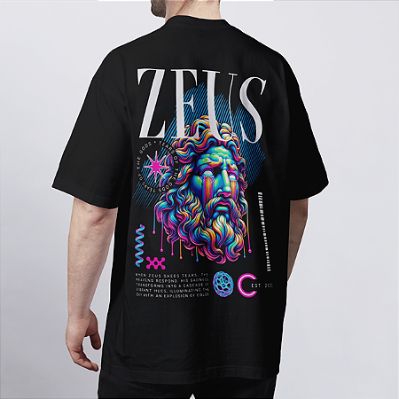 CAMISETA OVERSIZED PRETA ZEUS