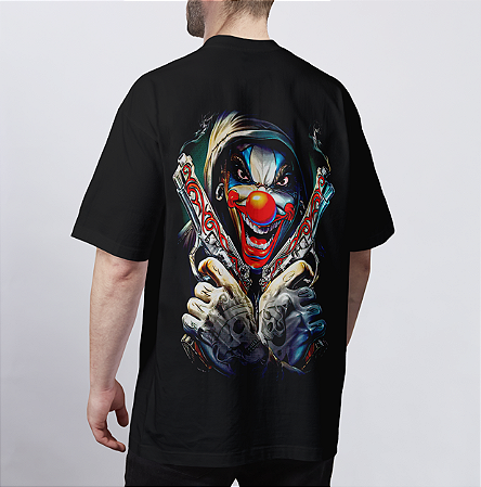 CAMISETA OVERSIZED PRETA PALHAÇOS