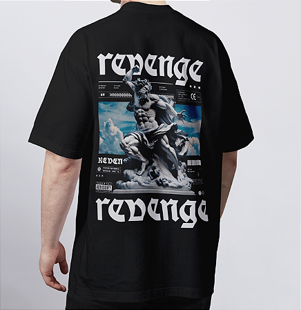 CAMISETA OVERSIZED PRETA REVENGE