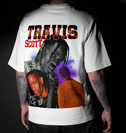 CAMISETA OVERSIZED BRANCA TRAVIS SCOTT