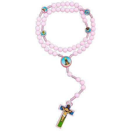 Terço Infantil rosa