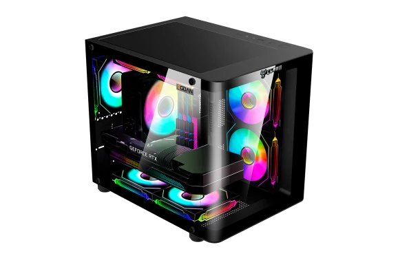 Gabinete Gamer Rodan  |  Vidro Curso - Aquário - Clanm