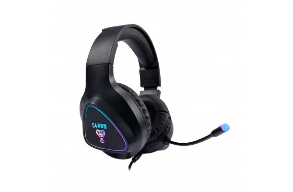 Headset gamer Mount  | Preto/Branco | Clanm