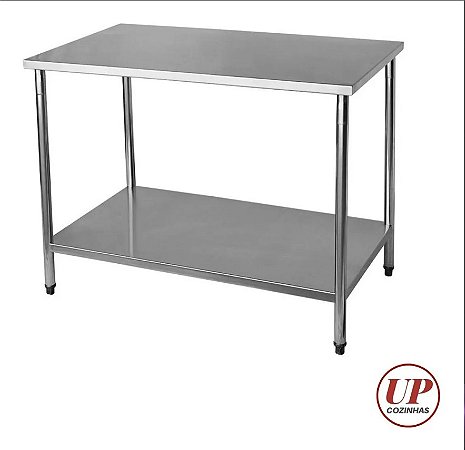 Mesa aço inox - 2,00x0,70x0,85 - (NOVO)