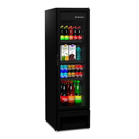 Refrigerador All Black Expositora Porta Vidro 343 Litros 220V VB28RH Metalfrio - (NOVO)