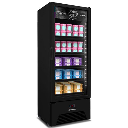 VF50 Optima All Black - Expositor Vertical Frost Free para Sorvetes - 581L - (NOVO)