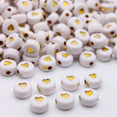 Miçanga Infantil Coração 7mm 50g - 385 Peças