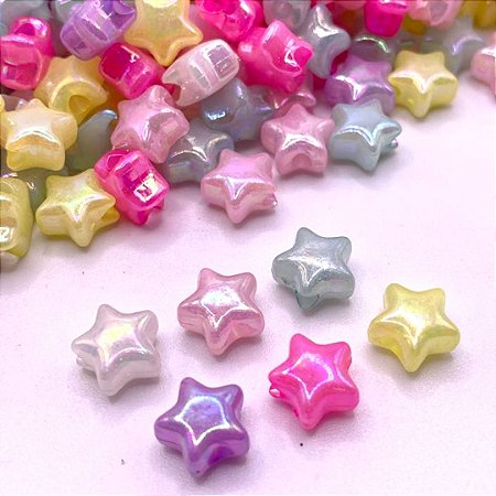 Miçanga Infantil Estrela Para Colar Pulseira 100g - 420 peças