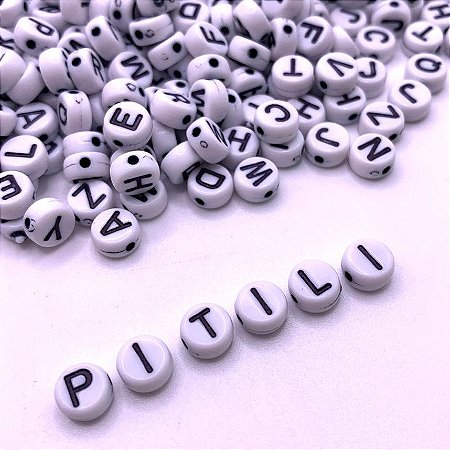 Miçanga Letra infantil 7mm 100g Pulseira - 740 Peças