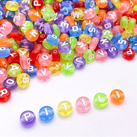 Miçanga Infantil Letra 7mm 100g Pulseira Kit -  740 Peças