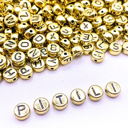 Miçanga Infantil Letra 7mm 100g Aprx 740 Pçs Artesanato