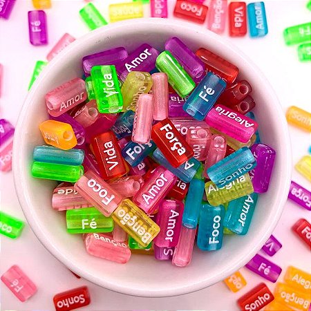 Miçanga Infantil Plaquinha 50g Artesanato - Aprx 100 Peças