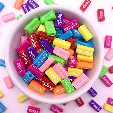 Miçanga Infantil Plaquinha 50g Artesanato - Aprx 100 Peças