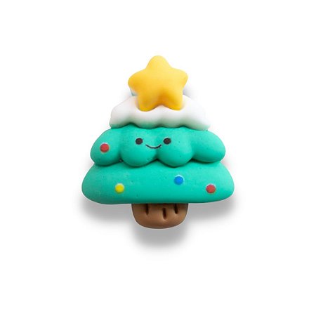 Kit 10 Apliques Arvore de Natal em Resina Para Laço e Tiara