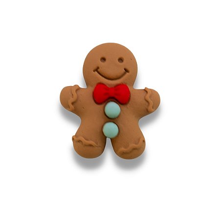 Kit 10 Apliques Biscoito Natal em Resina Para Laço e Tiara